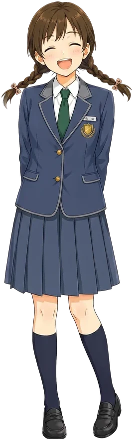 笑顔で立つゆい